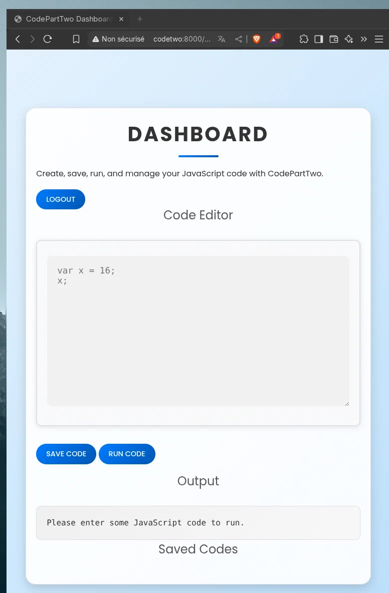 Machine page