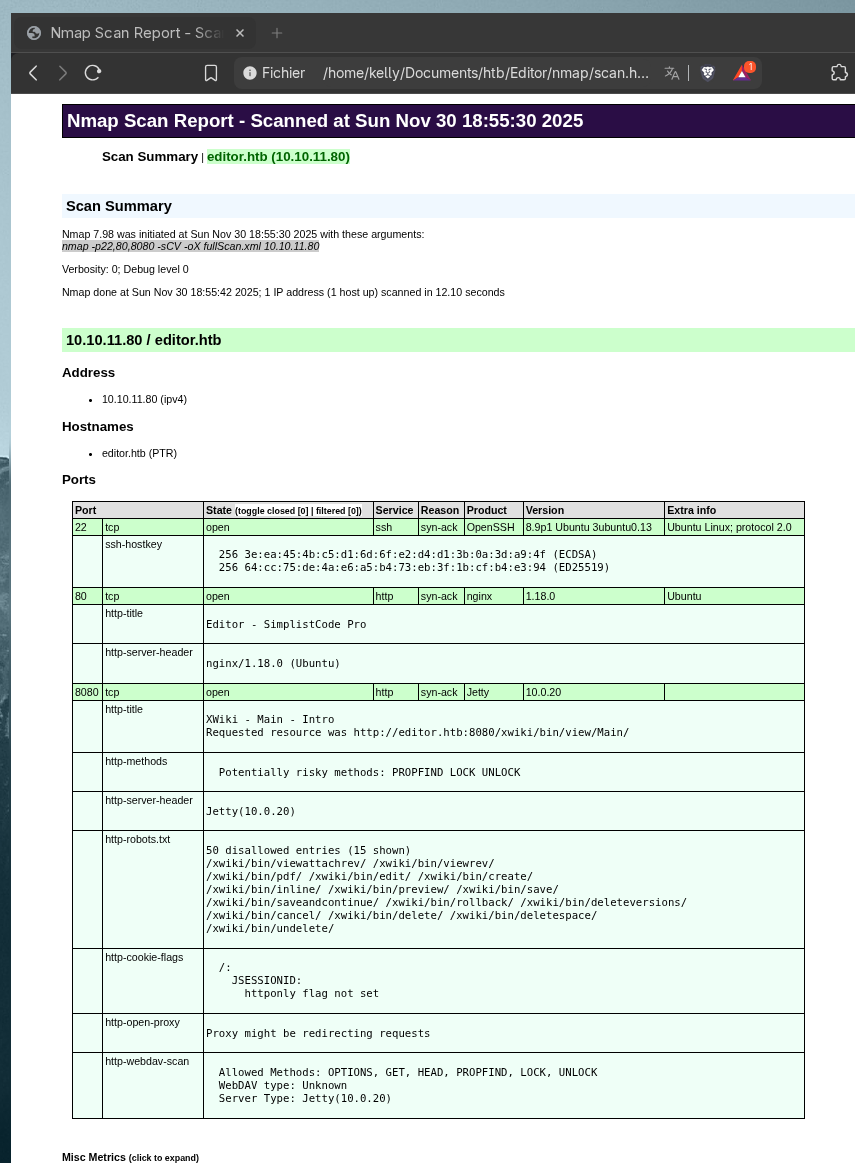 Imagen del scaneo completo