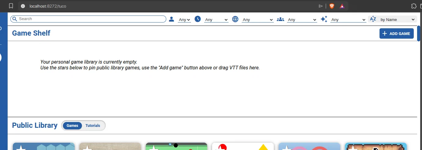 VirtualTableTop en Docker local