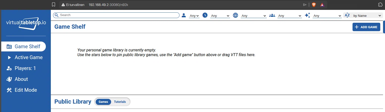 VirtualTableTop en Kubernetes